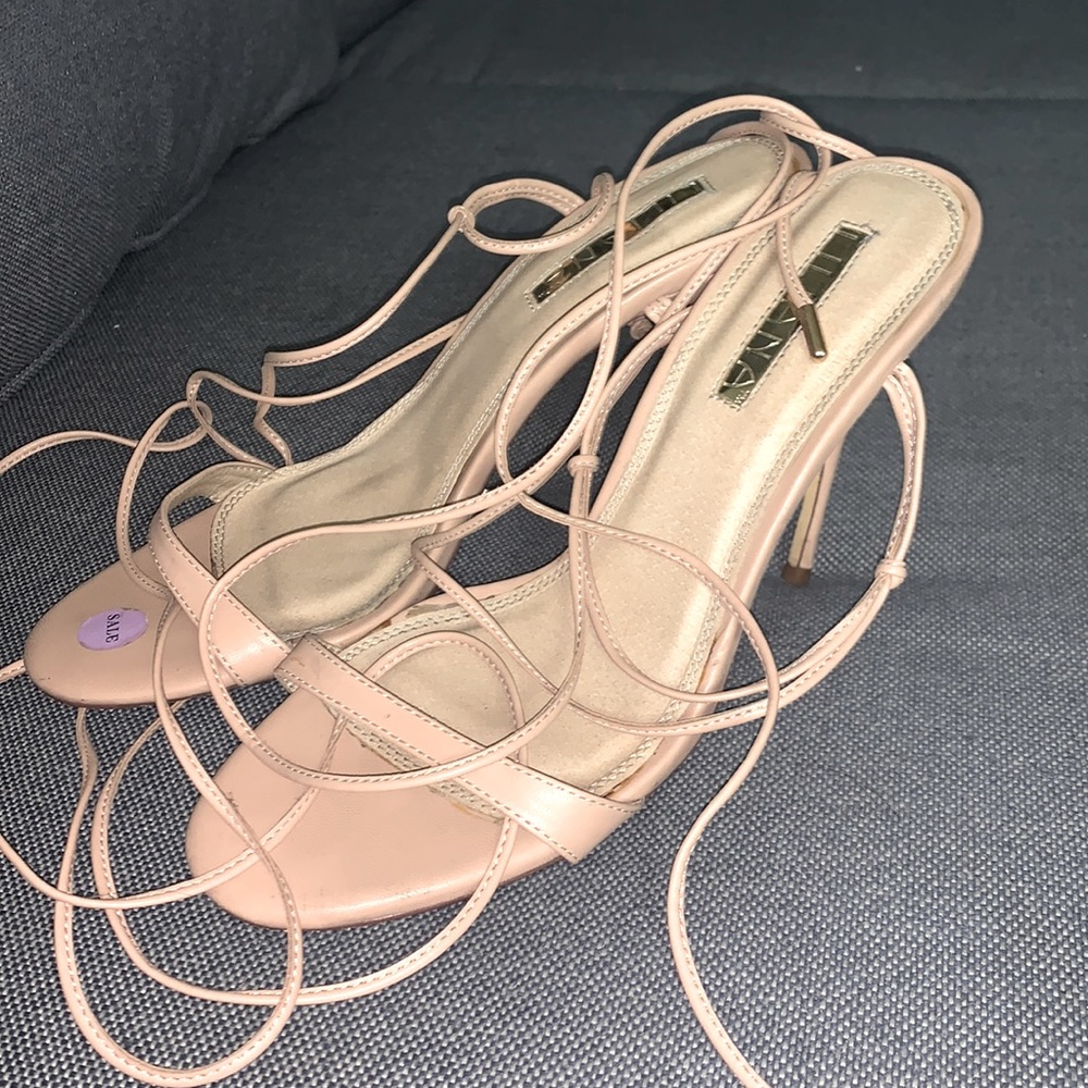 Nude strap heels size 10
